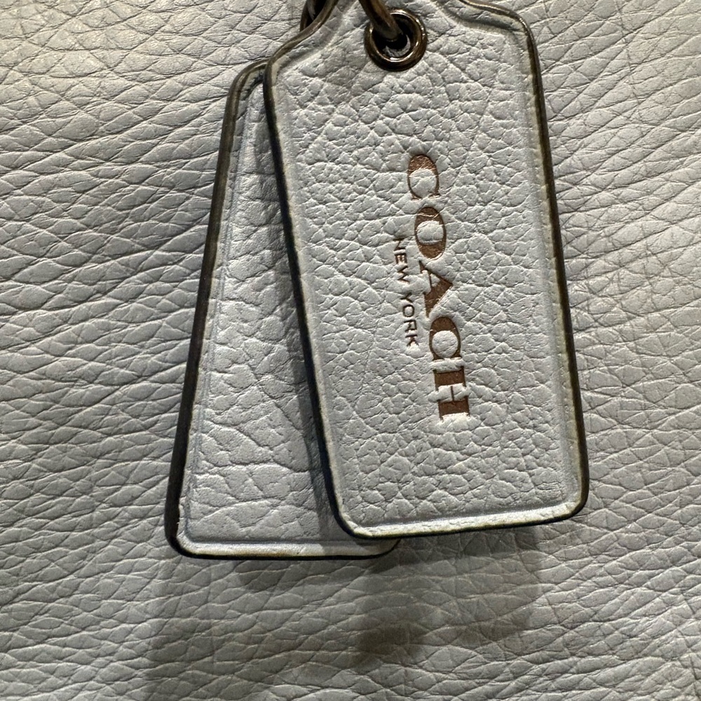 Coach Mercer Cornflower Blue Leather Satchel - Picture 7 of 11